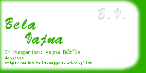 bela vajna business card